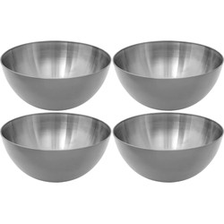 Secret de Gourmet Slakommetjes - 8x - schaaltjes - RVS - D13 x H6,4 cm - Saladeschalen