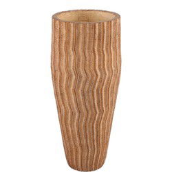 PTMD Bloempot Zanaya - 20x20x45 cm - Cement - Bruin