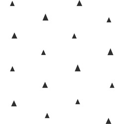 Origin behang grafische driehoeken zwart wit