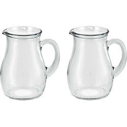 Glazen water karaffen van 1 Liter Roxy - 3x - Sapkan/waterkan - Waterkannen