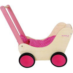 Simply for Kids Houten Poppenwagen Roze