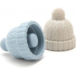 Apenstreken Beanie - blauw & grijs - set van 2 stuks