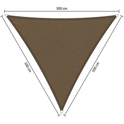Shadow Comfort waterafstotend driehoek 5x5x5m Taupe