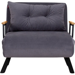 Slaapfauteuil in stof met metalen poten L67 cm  SANDO