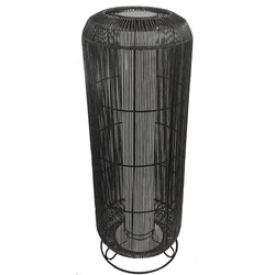 PTMD Lantaarn Danielius - 29x29x80 cm - Polyethyleen - Zwart