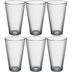 Set van 12x stuks water/sap glazen Benit 340 ml van glas - Drinkglazen