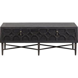BePureHome Bequest Salontafel Met Lades Hout Zwart
