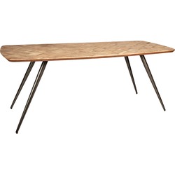 PTMD Fieron Natural acaia wooden diningtable oval 200cm