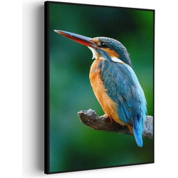 Muurwerken Akoestisch Schilderij - De Ijsvogel - Geluidsdempend Wandpaneel - Wanddecoratie - Geluidsisolatie - PRO (AW 0.90) S (50X70)