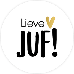 Cadeausticker 'Lieve juf', set van 3