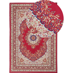 Beliani KARAMAN - Laagpolig-Rood-Polyester