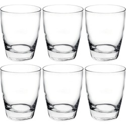 Set van 6x stuks tumbler waterglazen/drinkglazen transparant 280 ml - Drinkglazen