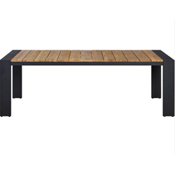 Sens-Line - Kingston teakhout - Tuintafel - 180 cm - Zwart/ Bruin