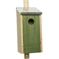 Donkergroen vogelhuisje voor kleine vogels 26 cm - Vogelhuisjes