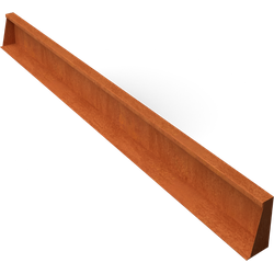 Fronta Keerwanden cortenstaal recht stuk L200 x B10 x H20 cm