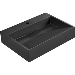 Beliani QUENKO - Wastafel-Zwart-Mineraalgietwerk
