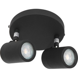 Mexlite spots Upround led - zwart -  - 2487ZW