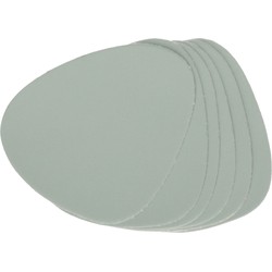 Zeller Glazenonderzetters - 6x stuks - Lederlook Mintgroen - 10x12cm - Kunstleer - Glazenonderzetters