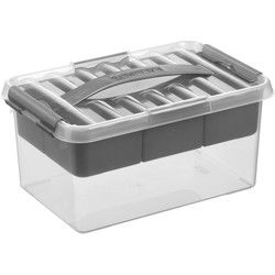 Sunware Opbergbox - vakverdeling - kunststof - 6 l - 30 x 20 cm - Opbergbox