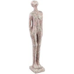 PTMD Decoratieve Standbeeld Keiton - 8x8x40 cm - Cement - Grijs