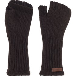 Knit Factory Cleo Handschoenen - Donkerbruin - One Size