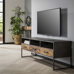 D - Hoyz - TV-meubel - 150cm - 3 Lades Blend - Hardhout