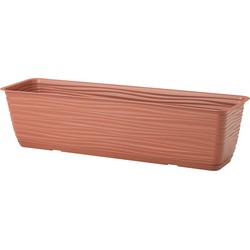 Form Plastic Plantenbak Balustrade - kunststof - terracotta - L50 x B17 x H14 cm - balkonbak - Plantenbakken