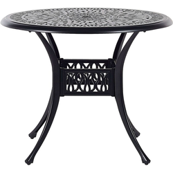 Beliani ANCONA - Ronde tafel-Zwart-Aluminium