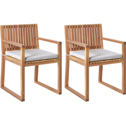 Beliani SASSARI PREMIUM - Tuinstoel-Bruin-FSC® gecertificeerd acaciahout