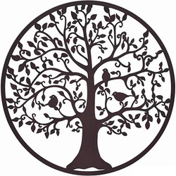 Walldeco Eisen runder Baum mit Vögeln - Buitengewoon de Boet