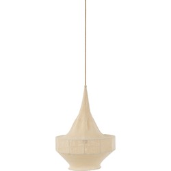 J-line - Hanglamp Handgebreid Beige Small - 45x25x55cm