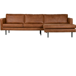 BePureHome Rodeo Chaise Longue Rechts - Leer - Cognac - 85x300x86