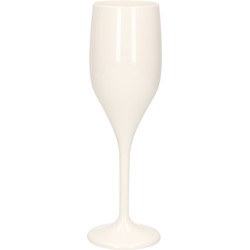 Champagneglazen - wit - kunststof - 150 ml - onbreekbaar - set/flute - Champagneglazen