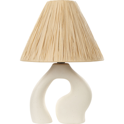 Beliani BARBAS - Bedlamp-Natuurlijk-Keramiek