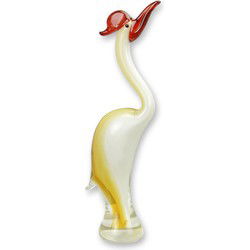 A MURANO STYLE GLASS FIGURINE OF A HERON