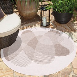 Binnen & Buitenkleed Omkeerbaar - Rond - Rio Crème / Beige - Ø 120 CM ROND