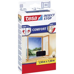 2x Tesa vliegenhor/insectenhor zwart 1,3 x 1,3 meter - Raamhorren