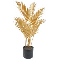 Greenmoods Kunstpalm Areca - Dypsis lutescens - Nep plant - 1 Stuk - 80cm - Goud -