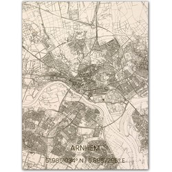 Houten Citymap Arnhem 80x60 cm 