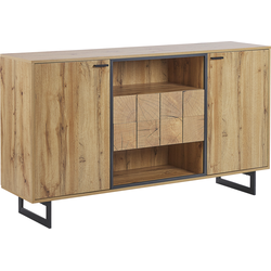 Beliani BOISO - Sideboard-Lichte houtkleur-Vezelplaat