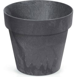 Prosperplast Bloempot - betonlook - antraciet - kunststof - 20 cm - Plantenpotten