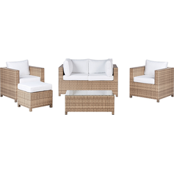 Beliani MILANO - Zitgroep-Beige-PE rotan