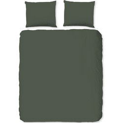Zavelo Basic Uni Dekbedovertrek Groen-2-persoons (200 x 200/220 cm)