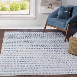 Scandinavisch Tapijt met Stippen VALKIRIA - Blauw/Grijs - 120x170 cm 