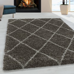 Tapijtenloods Harmony Soft Shaggy Hoogpolig Vloerkleed Taupe- 280x370 CM