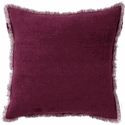 Dutch Decor BURTO - Sierkussen 60x60 cm - gewassen katoen - Red Plum - donkerroze - Dutch Decor