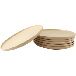 OTIX Diner Bordenset - 6 Persoons - Beige - 27cm - Keramiek - ORCHID