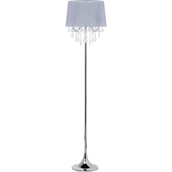 EVANS  - Staande lamp - Lichtgrijs - Metaal