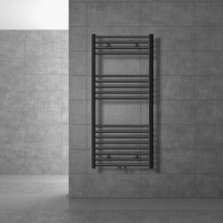 Badkamerradiator Sahara 600x1200 mm antraciet recht met middenaansluiting