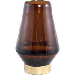 PTMD Akahi Brown glass LED lamp taps round